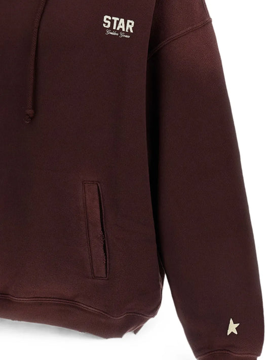 GOLDEN GOOSE FELPA OVERSIZE WINE