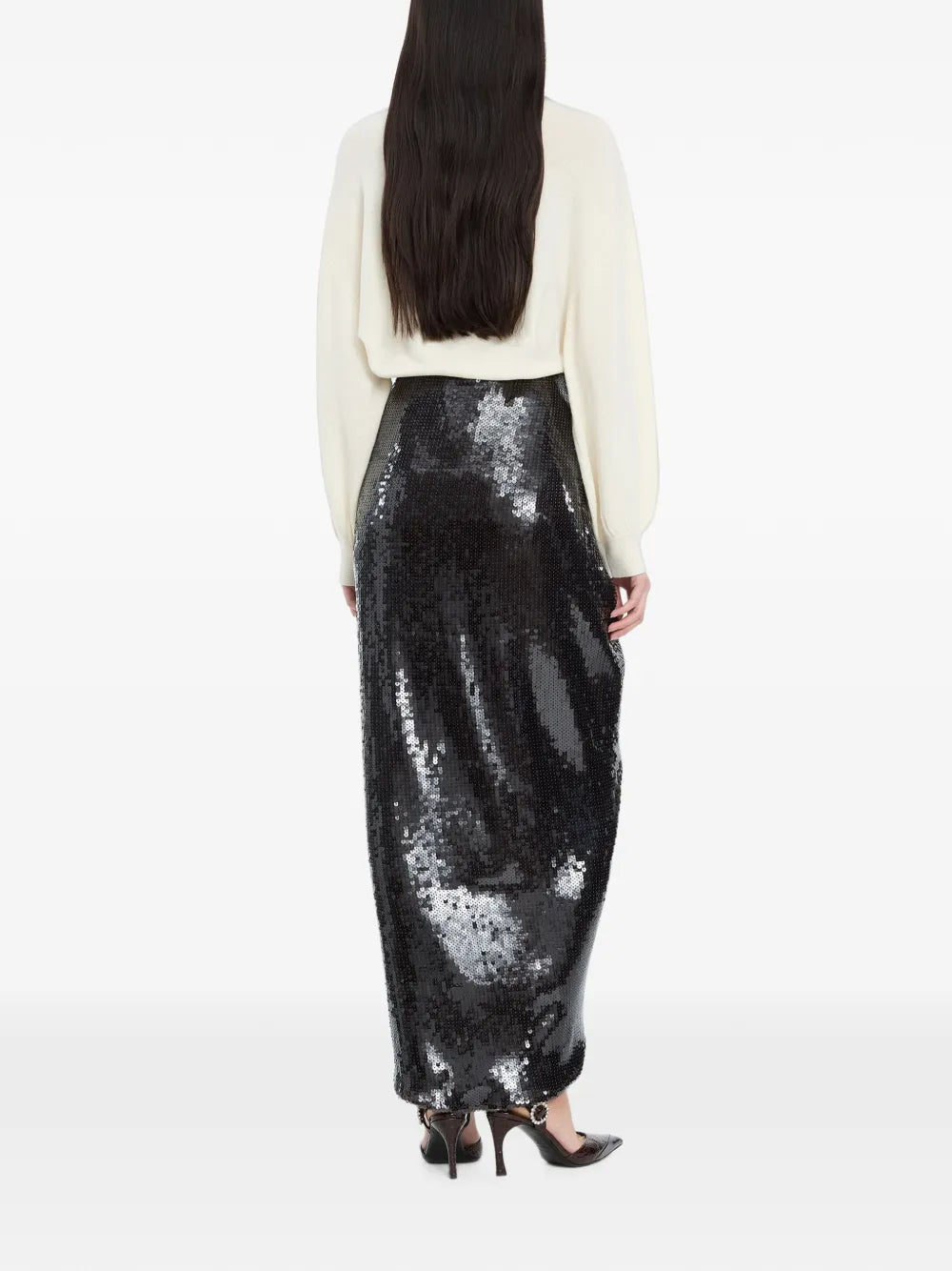 ROTATE GONNA DRAPPEGGIATA PAILLETTES MOLE'