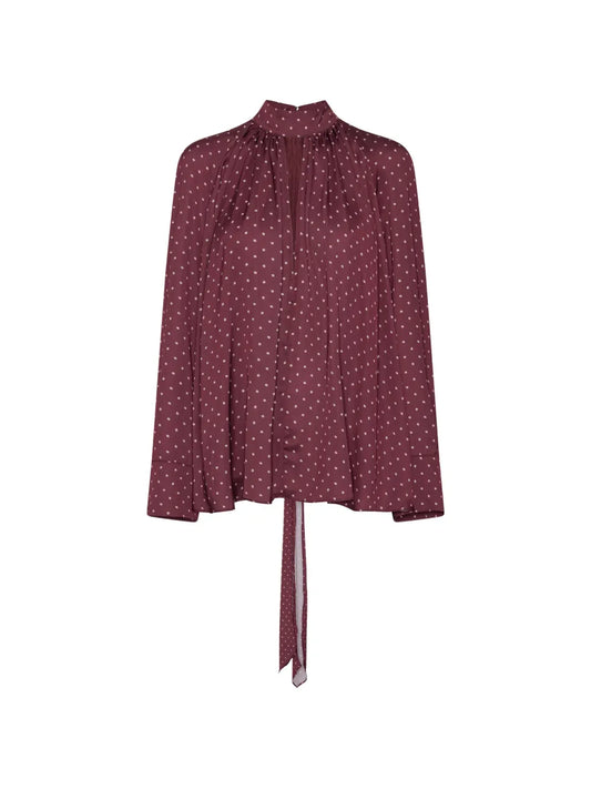 ROTATE CAMICIA FIOCCO ROSSO SCURO