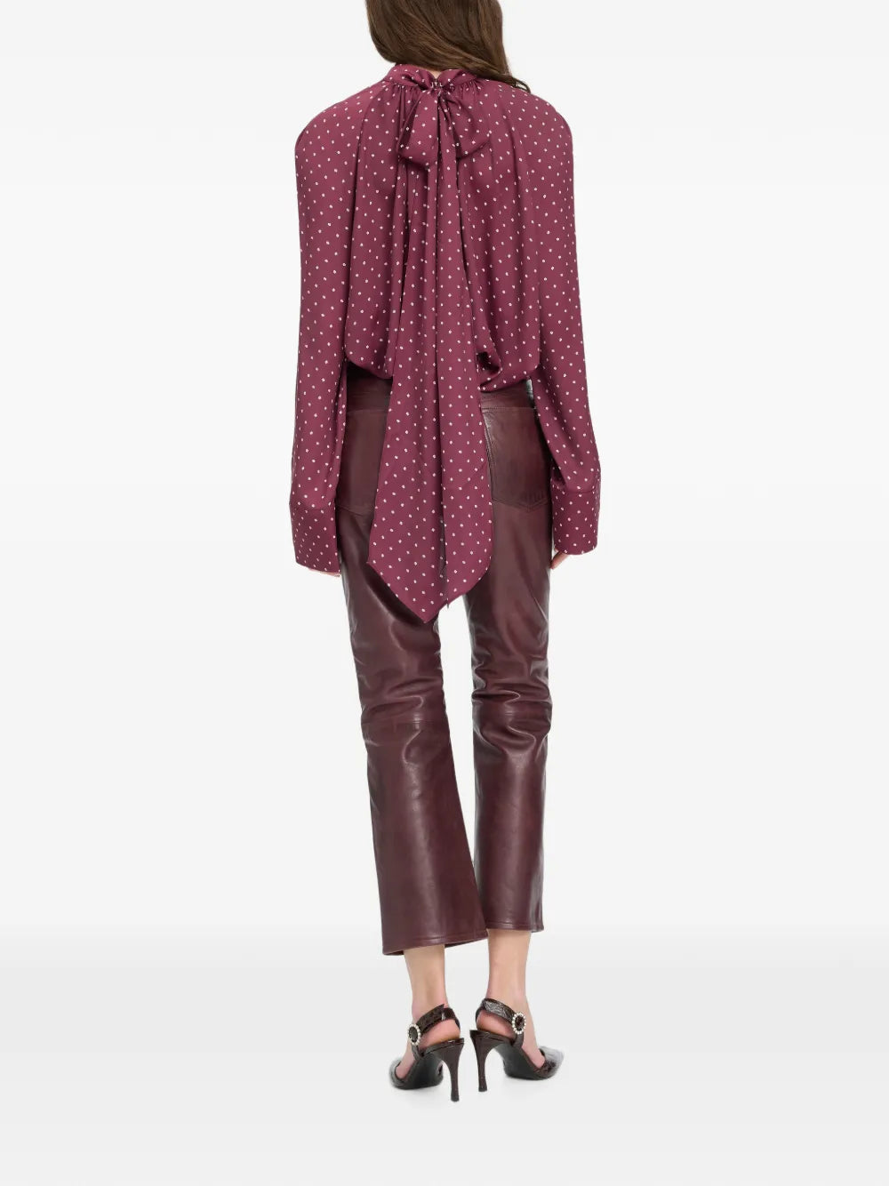 ROTATE CAMICIA FIOCCO ROSSO SCURO