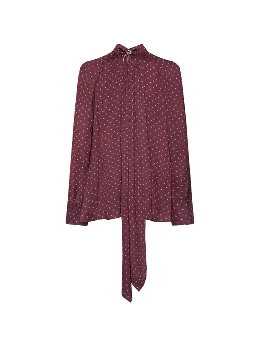 ROTATE CAMICIA FIOCCO ROSSO SCURO