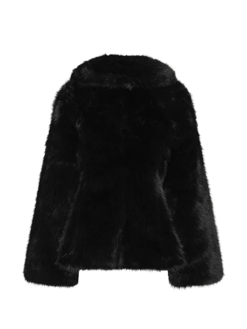 ROTATE GIACCONE PELLICCIA CRUELTY FREE BLACK