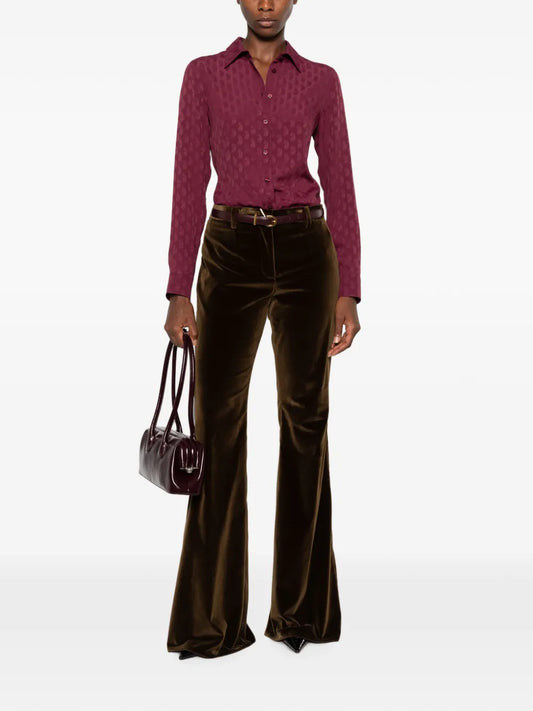 ETRO PANTALONE VELLUTO BROWN