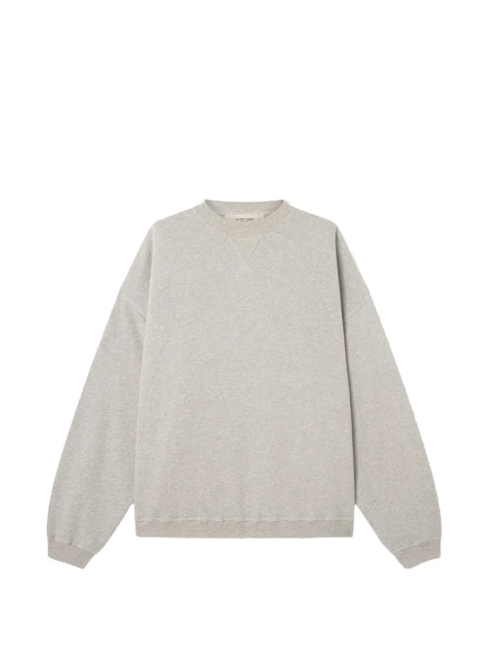 GOLDEN GOOSE FELPA GRIGIA LOGO ROSSO