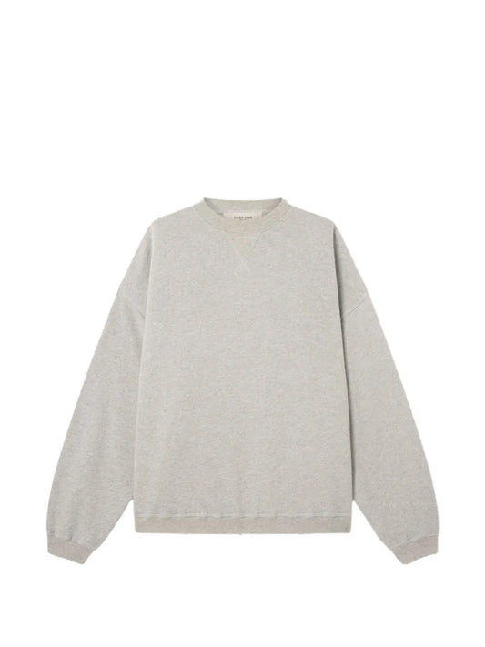 GOLDEN GOOSE FELPA GRIGIA LOGO ROSSO