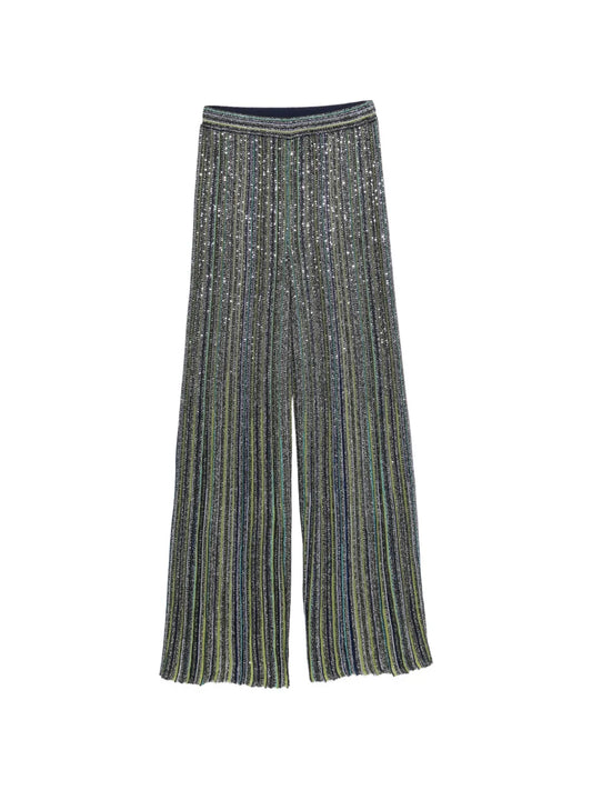 MISSONI PANTALONI PALAZZO GREEN TONES