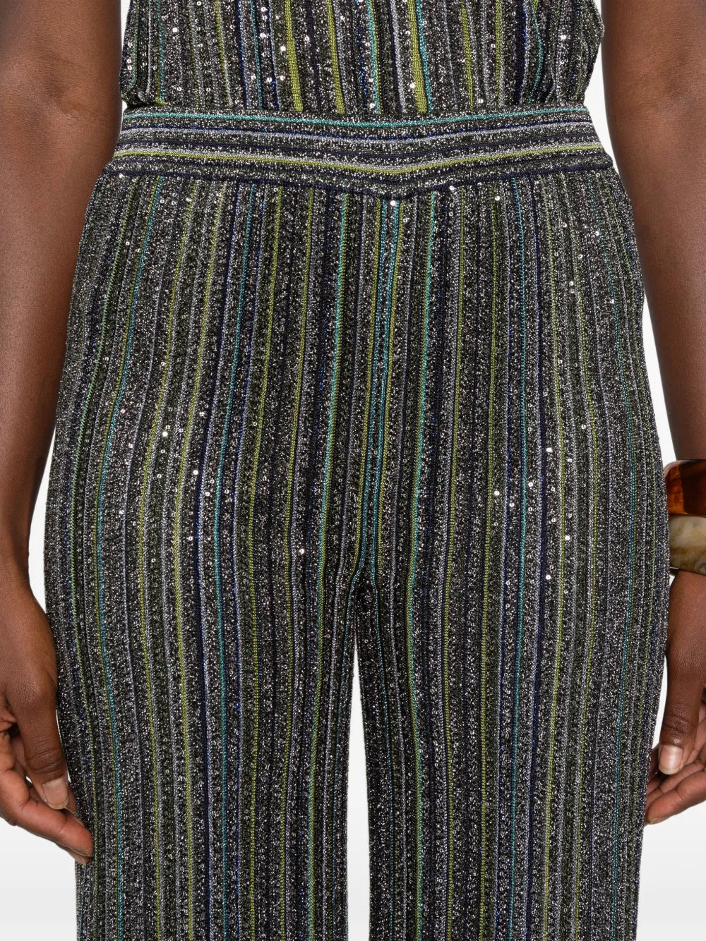 MISSONI PANTALONI PALAZZO GREEN TONES