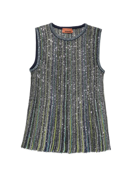 MISSONI TOP SENZA MANICHE GREEN