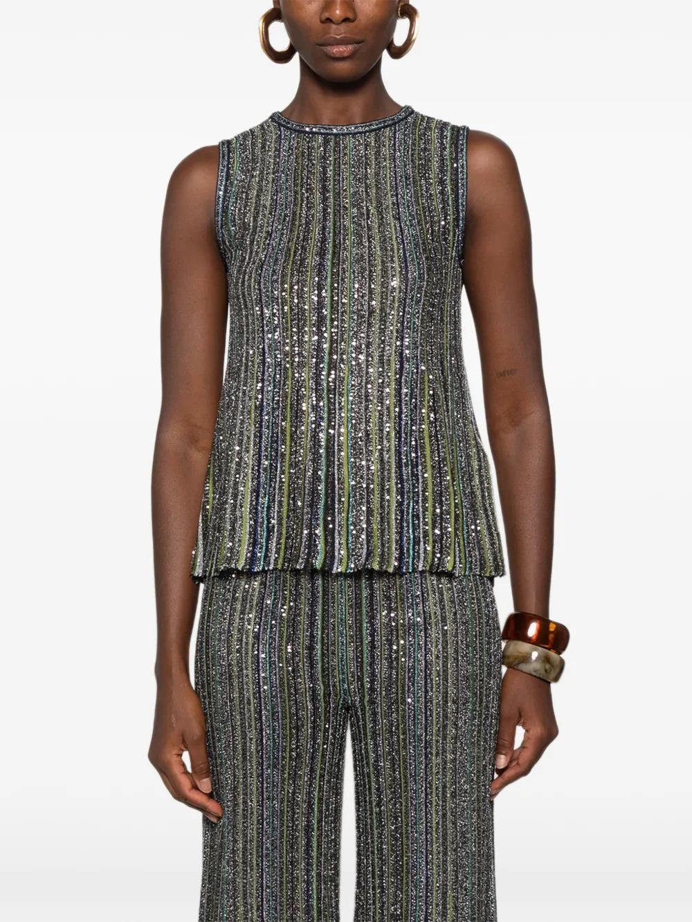 MISSONI TOP SENZA MANICHE GREEN
