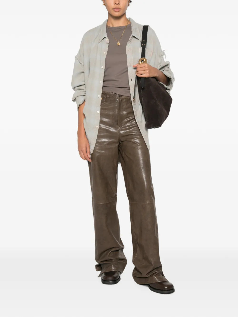 GOLDEN GOOSE PANTALONE MELANY PELLE