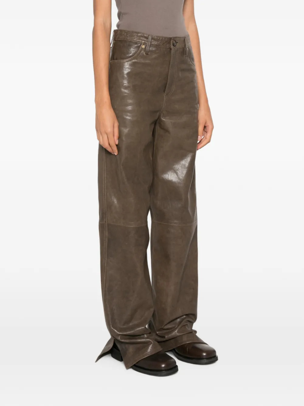GOLDEN GOOSE PANTALONE MELANY PELLE