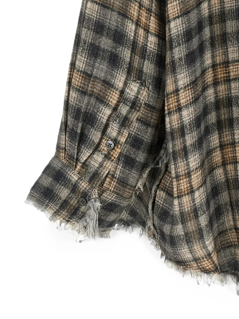 R13 CAMICIA OVERSIZE A QUADRI GREY