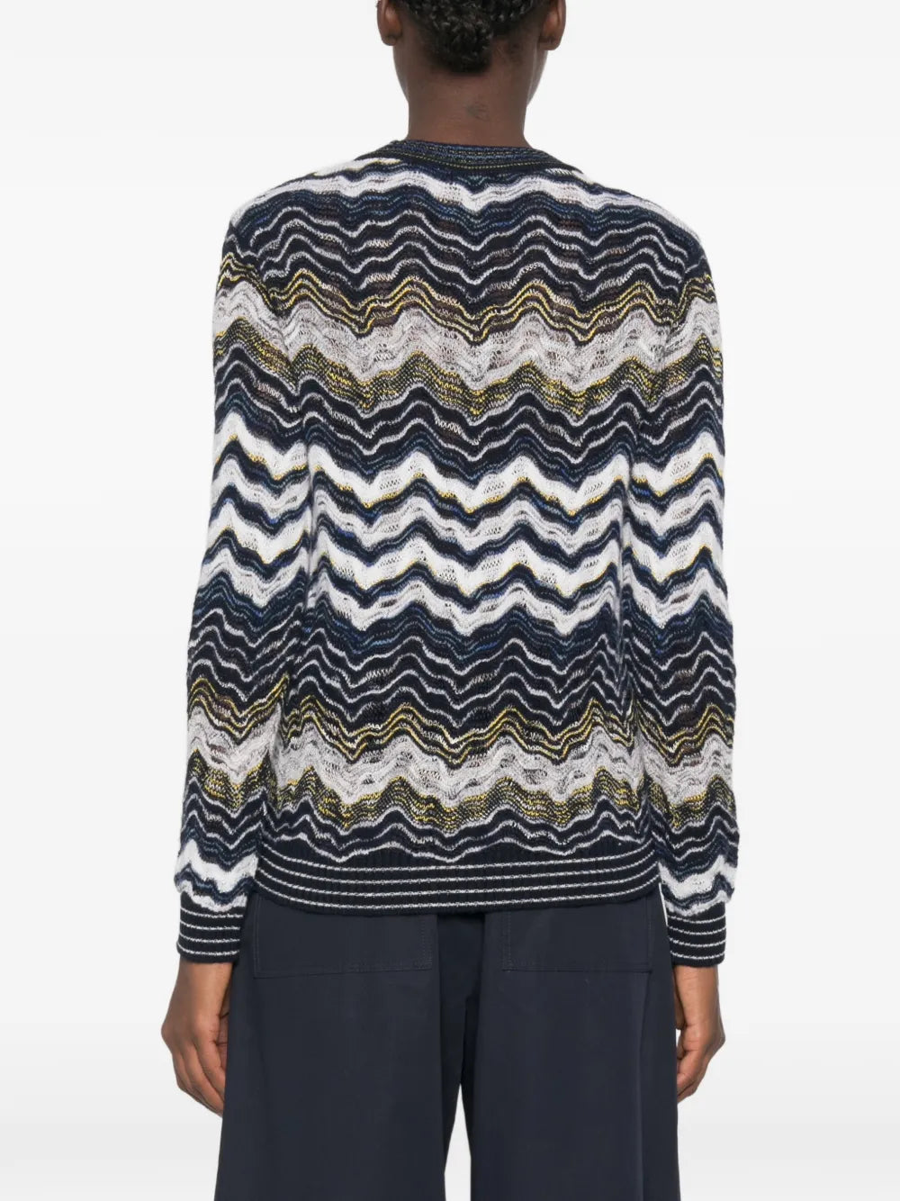 MISSONI MAGLIA ZIG ZAG AZZURRO/GIALLO