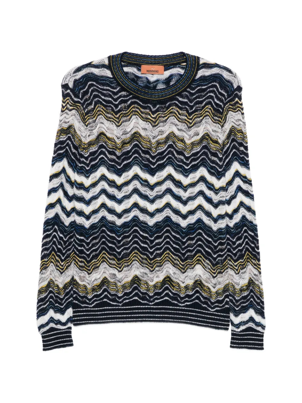MISSONI MAGLIA ZIG ZAG AZZURRO/GIALLO