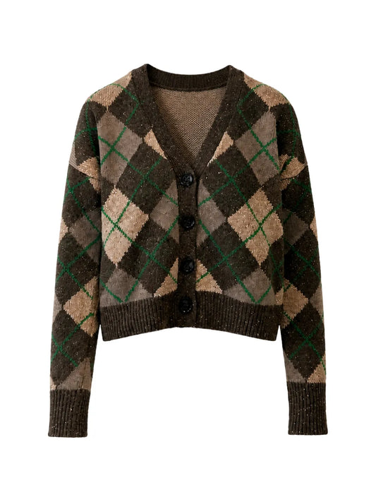 WEEKEND MAX MARA CARDIGAN ABILE DIS.ARGYLE