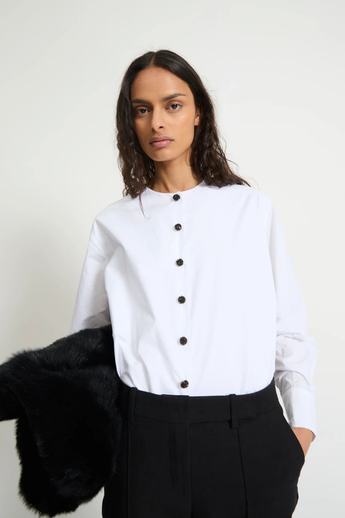 LAURENCE BRAS CAMICIA RAMPLINGO WHITE