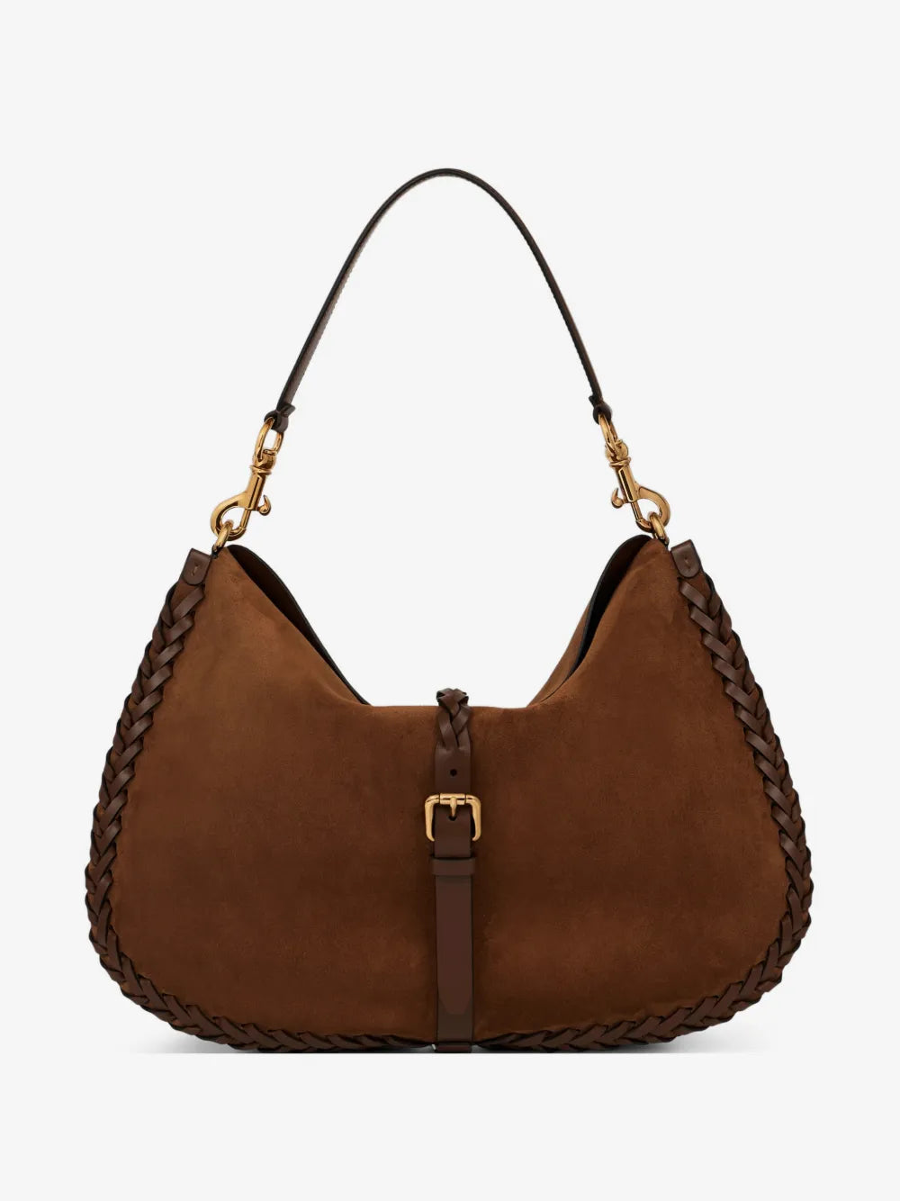 ETRO BORSA CROSSBODY PONY XL SUEDE BROWN