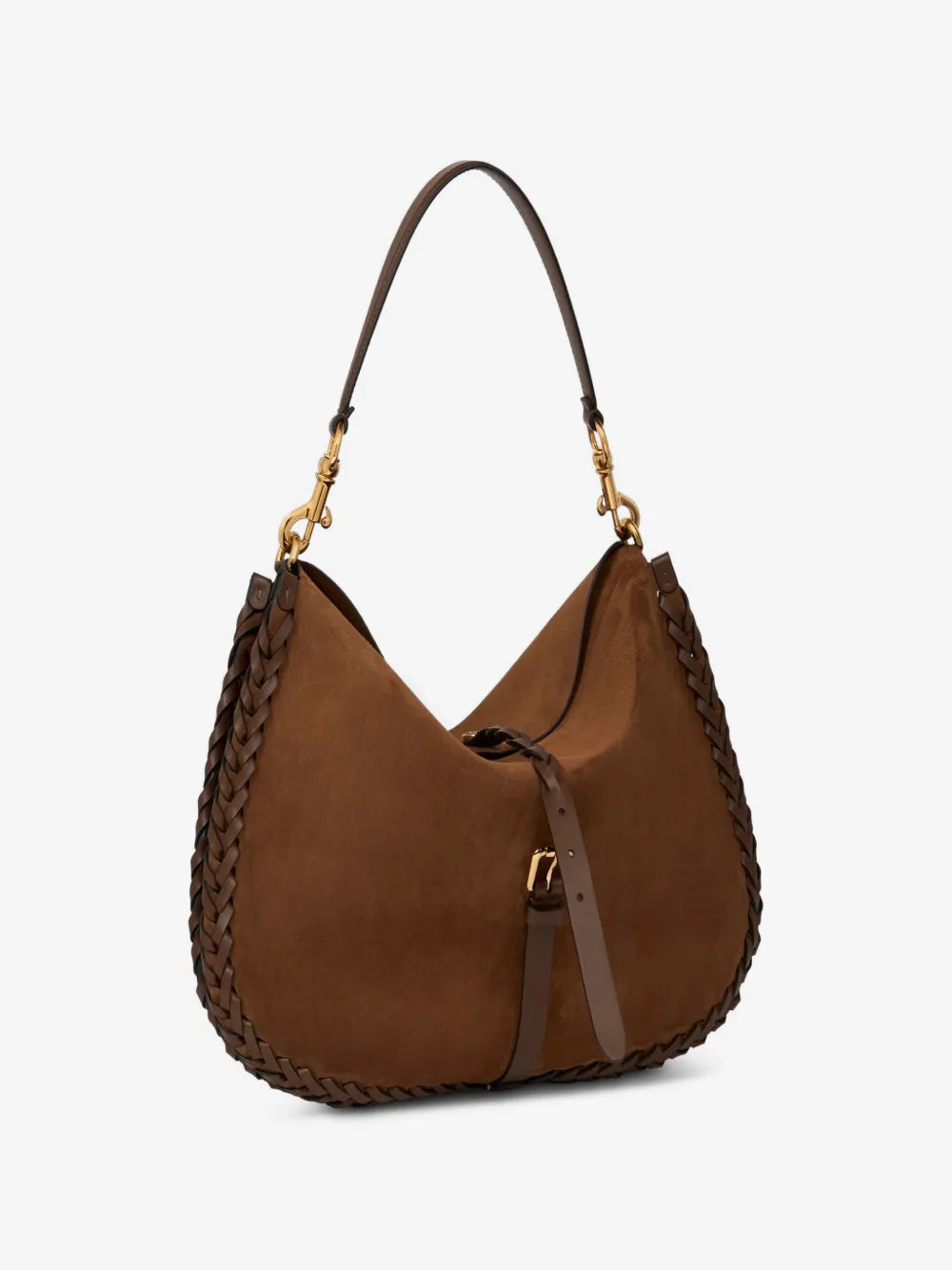 ETRO BORSA CROSSBODY PONY XL SUEDE BROWN