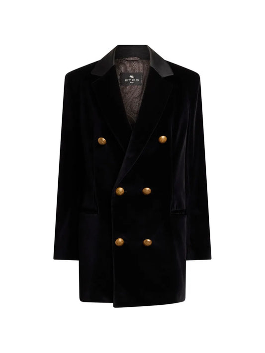ETRO GIACCA VELLUTO BLACK