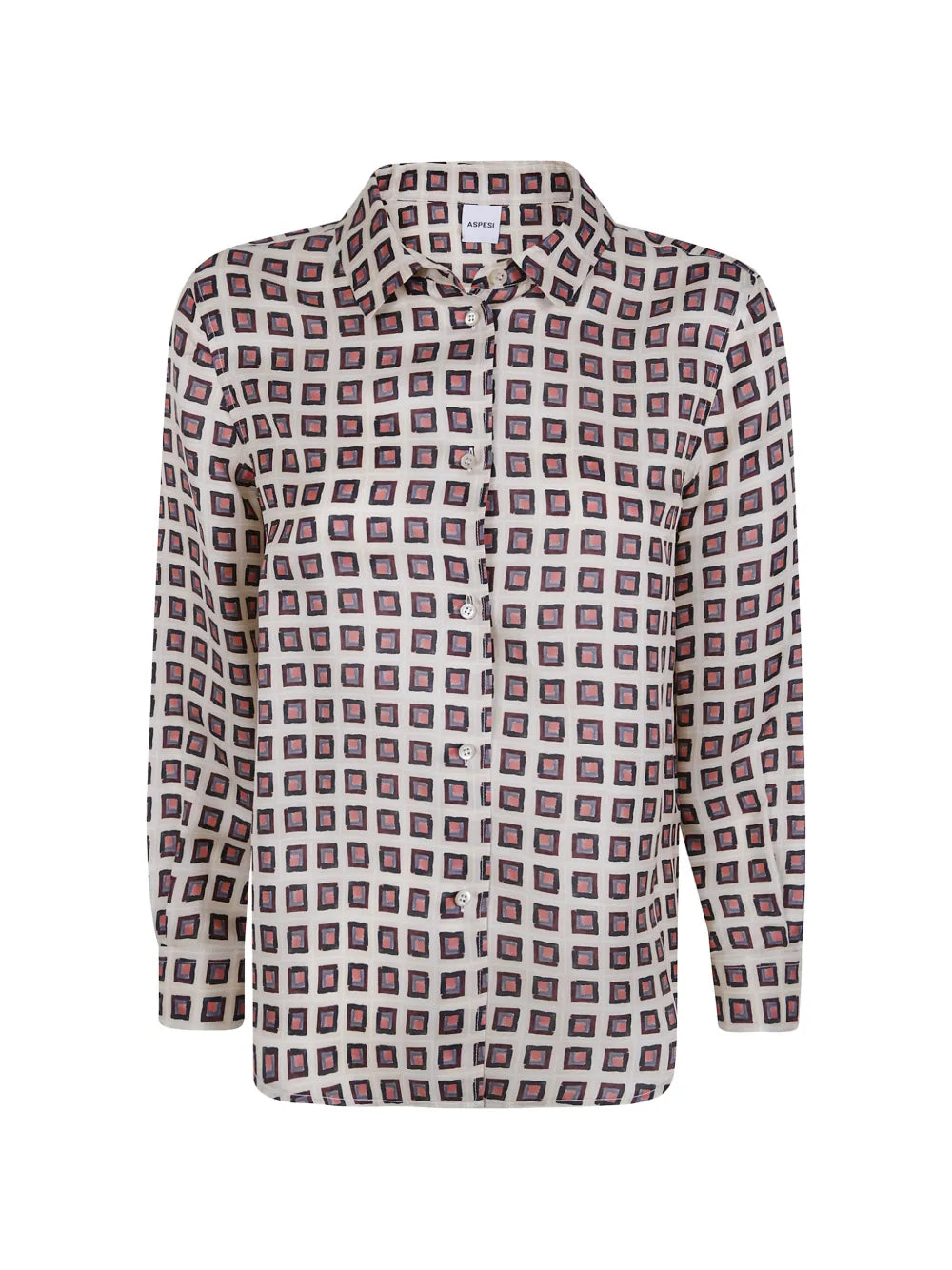 ASPESI CAMICIA MOD 5412 DIS GEOMETRICI NATURALE