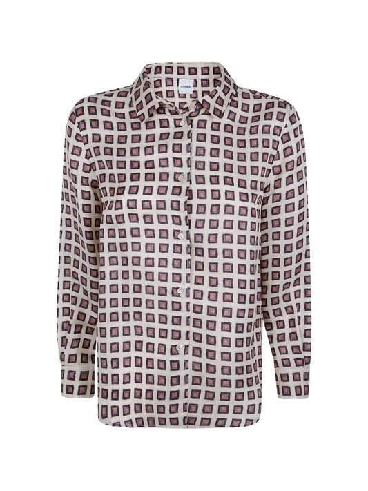 ASPESI CAMICIA MOD 5412 DIS GEOMETRICI NATURALE