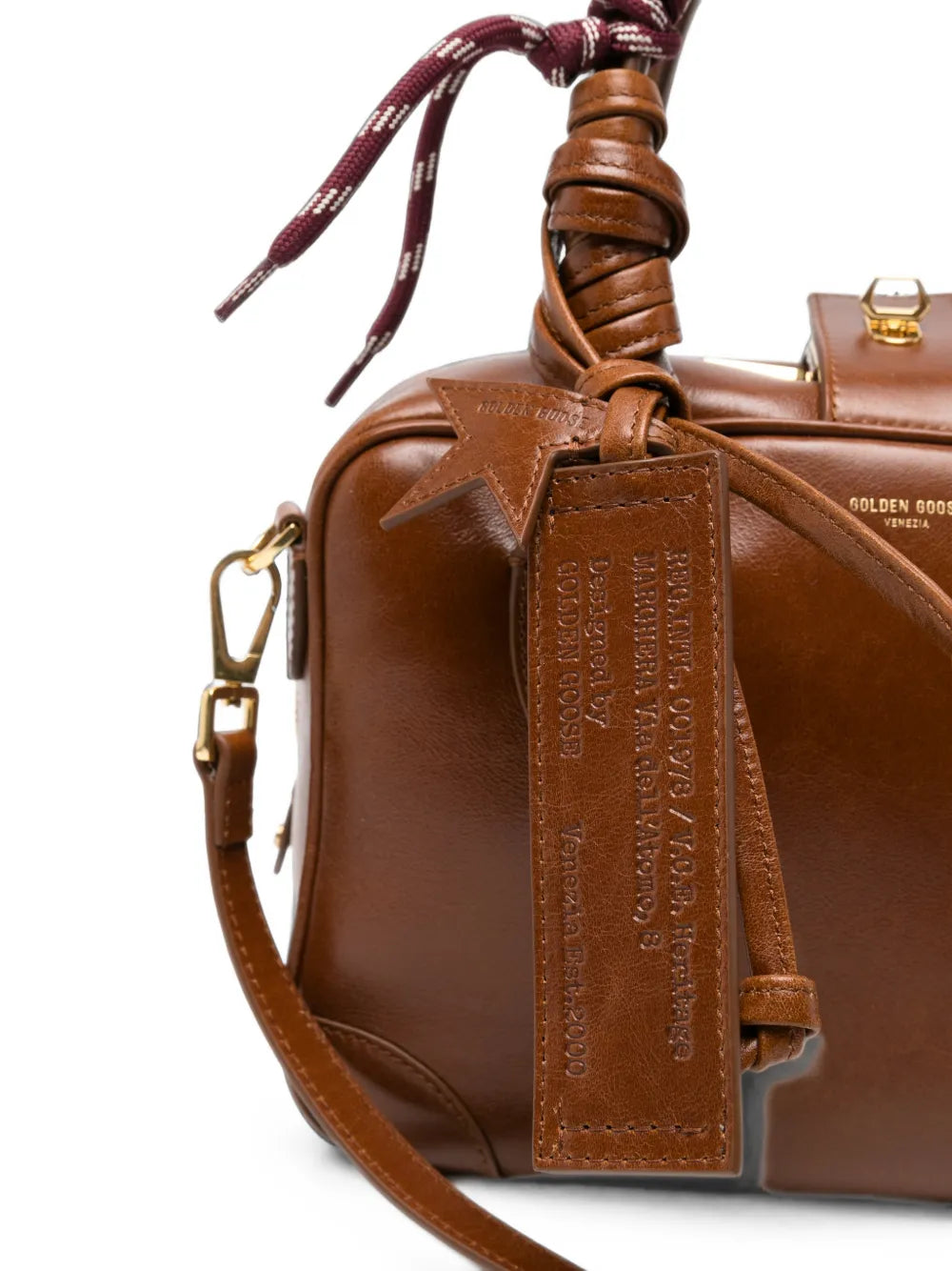 GOLDEN GOOSE BORSA VITA BROWN