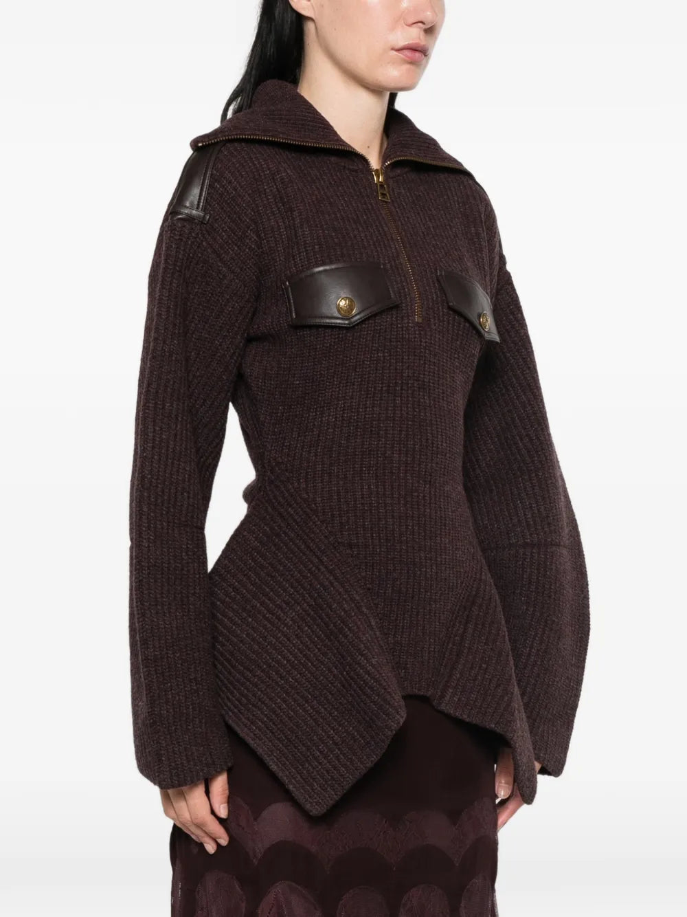 ZIMMERMANN MAGLIONE VALIANT CHOCOLATE