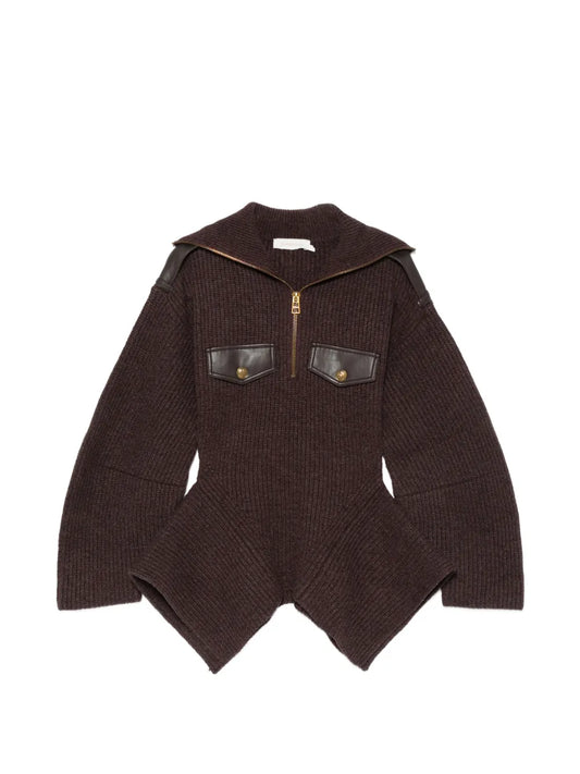 ZIMMERMANN MAGLIONE VALIANT CHOCOLATE