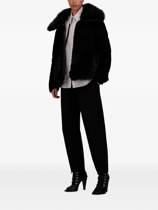 HERNO PIUMINO COLLO ALTO  ASTRAKAN BLACK
