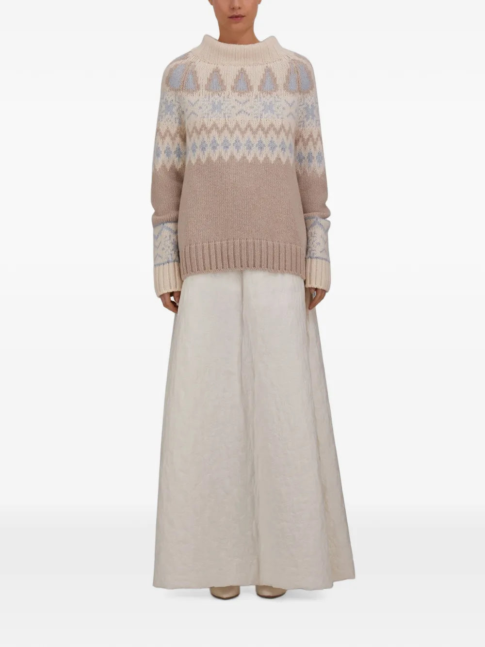 HERNO MAGLIONE NORVEGESE LATTE