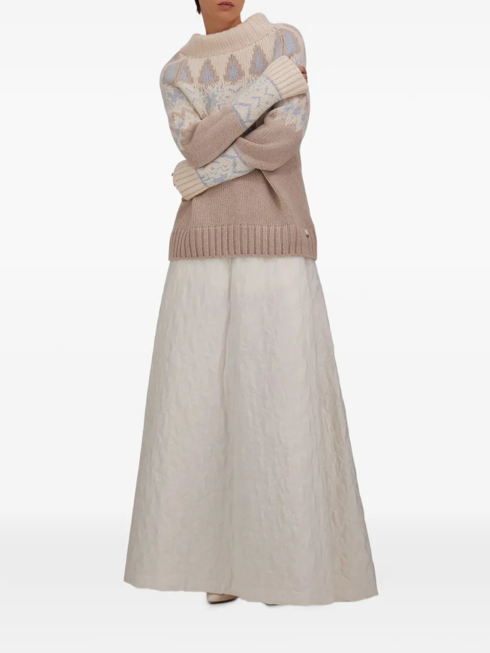 HERNO MAGLIONE NORVEGESE LATTE