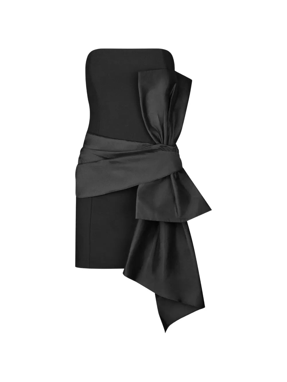 ROTATE ABITO BUSTIER FIOCCO BLACK