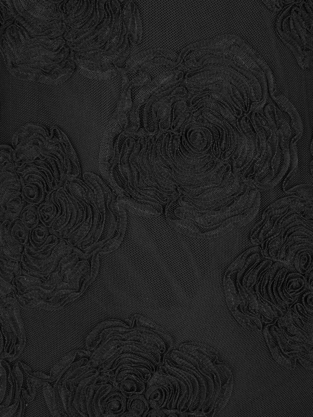 ROTATE ABITO LUNGO FIORI BLACK