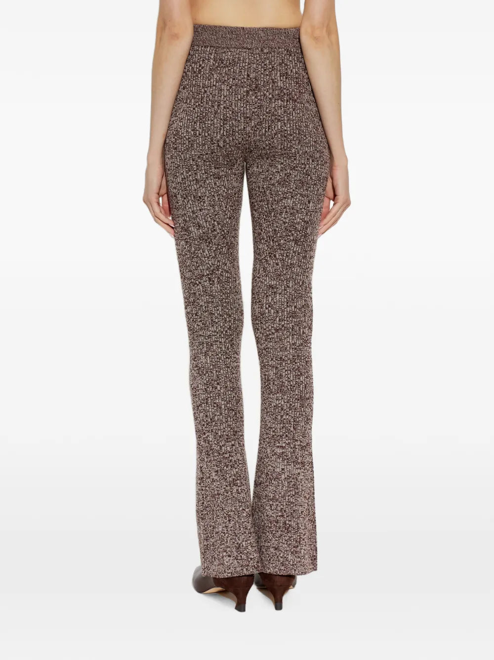 SPORTMAX PANTALONE VELO CANAPA CIOCCOLATO
