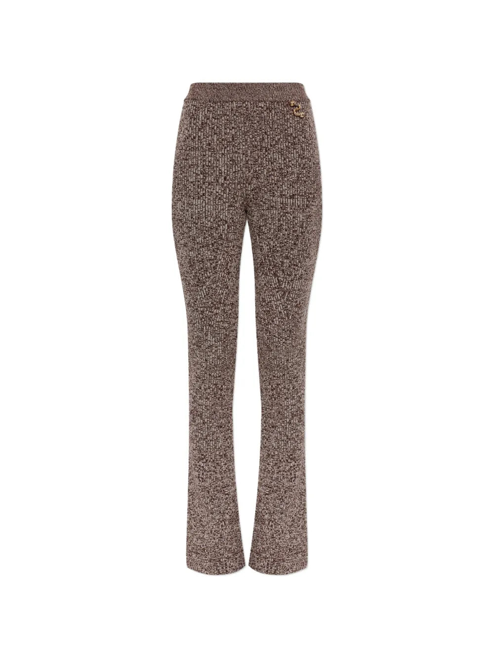 SPORTMAX PANTALONE VELO CANAPA CIOCCOLATO