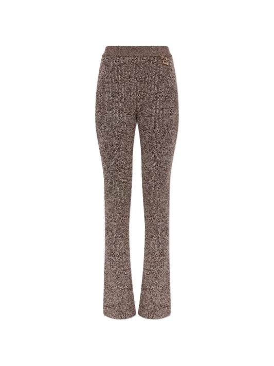 SPORTMAX PANTALONE VELO CANAPA CIOCCOLATO