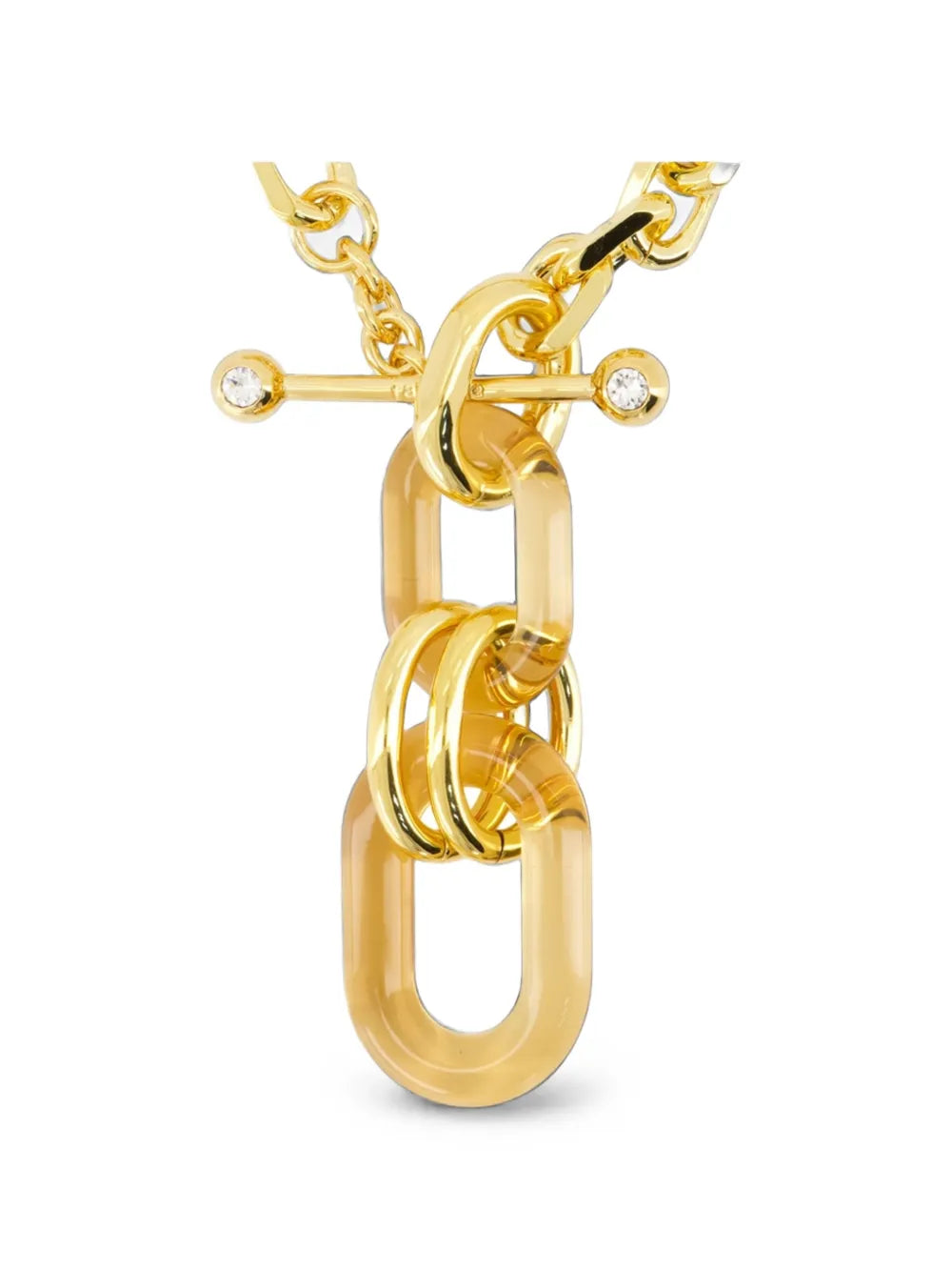 RABANNE COLLANA CIONDOLO GOLD  OCRE