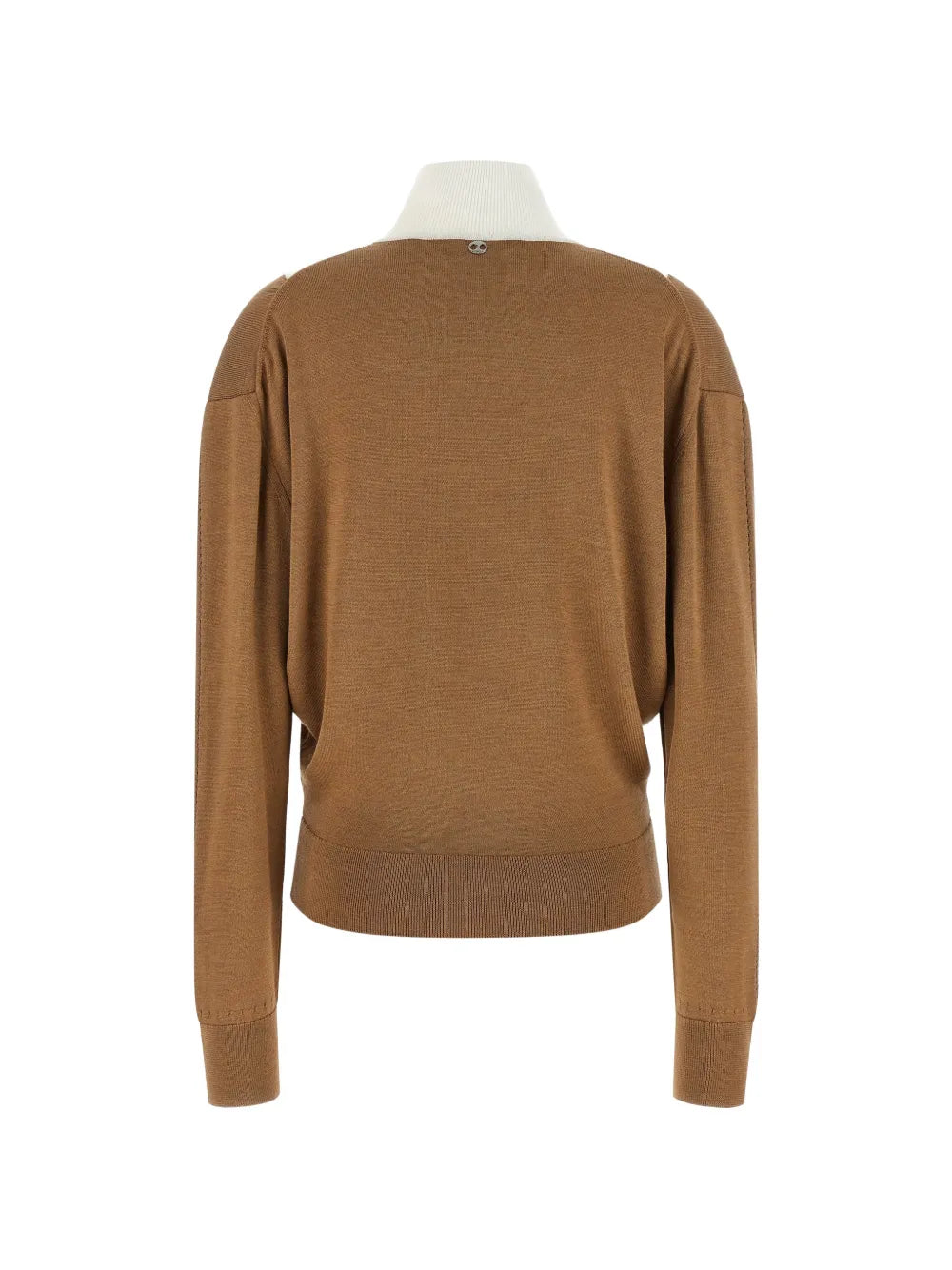 RABANNE MAGLIONE CON INSERTO CAMEL WHITE
