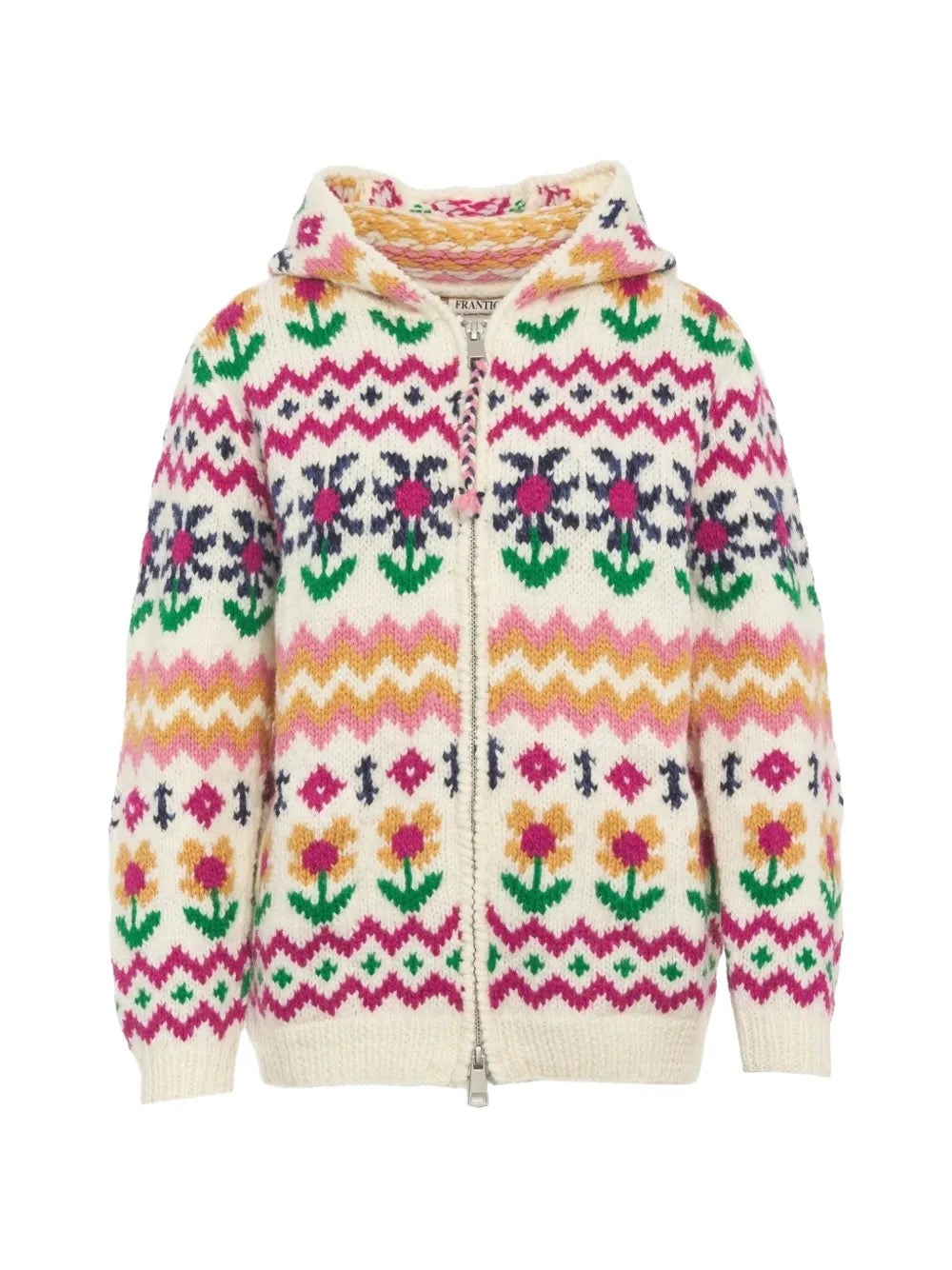 FRANTIC CARDIGAN ZIP JASMINE MULTICOLOR