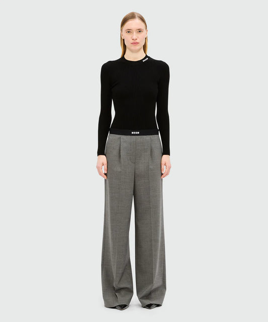 MSGM PANTALONE GREY