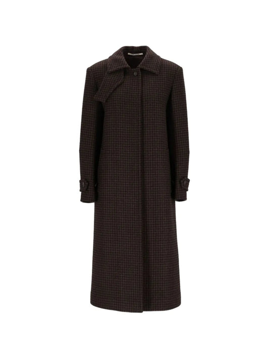 TAGLIATORE CAPPOTTO BETHANY PIED DE POULE BROWN