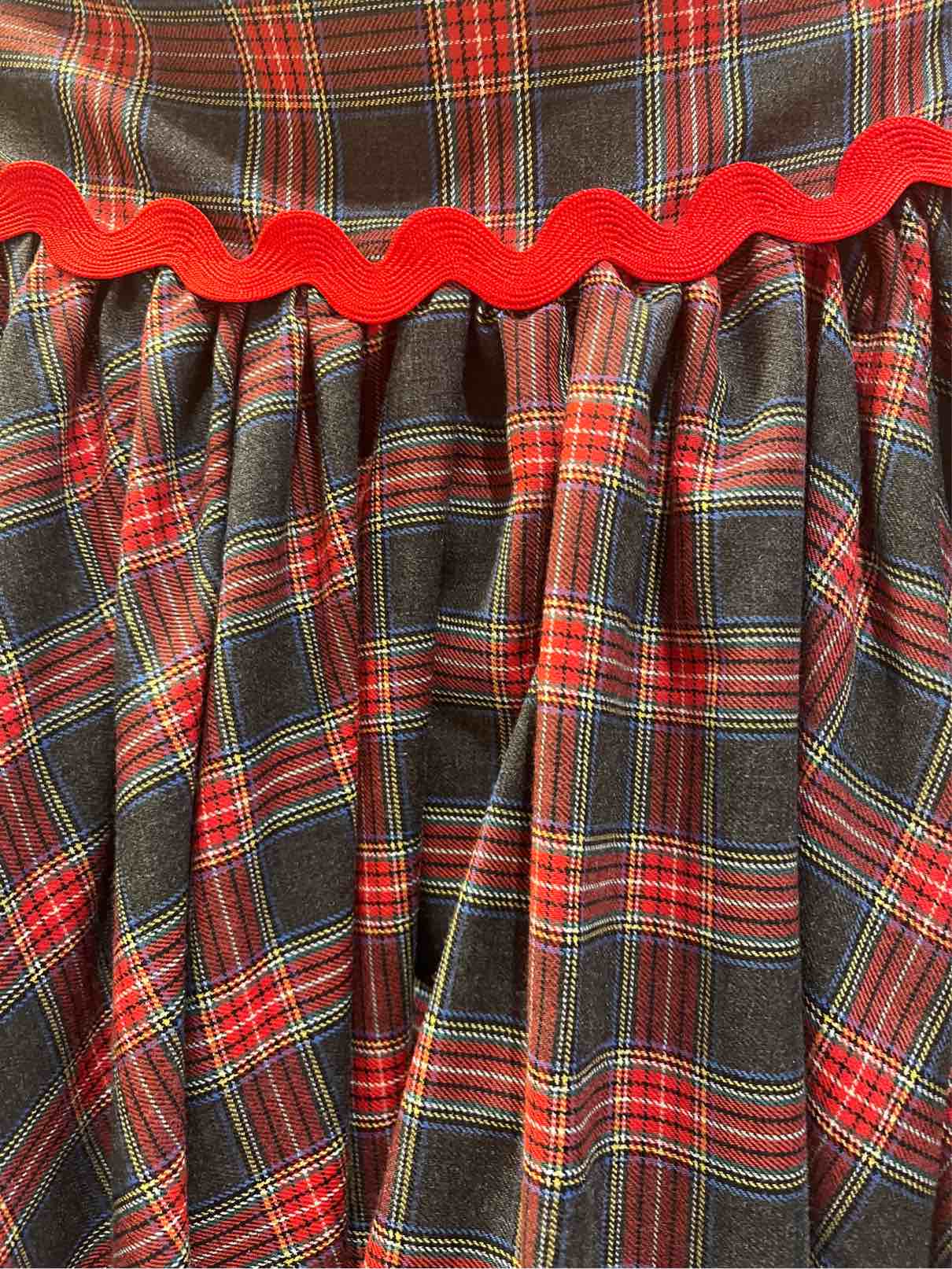 NINA 14.7 GONNA RUOTA TARTAN ROSSO