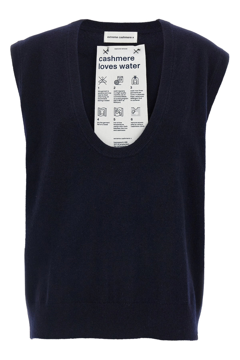 EXTREME CASHMERE GILET N.423 LORD NAVY