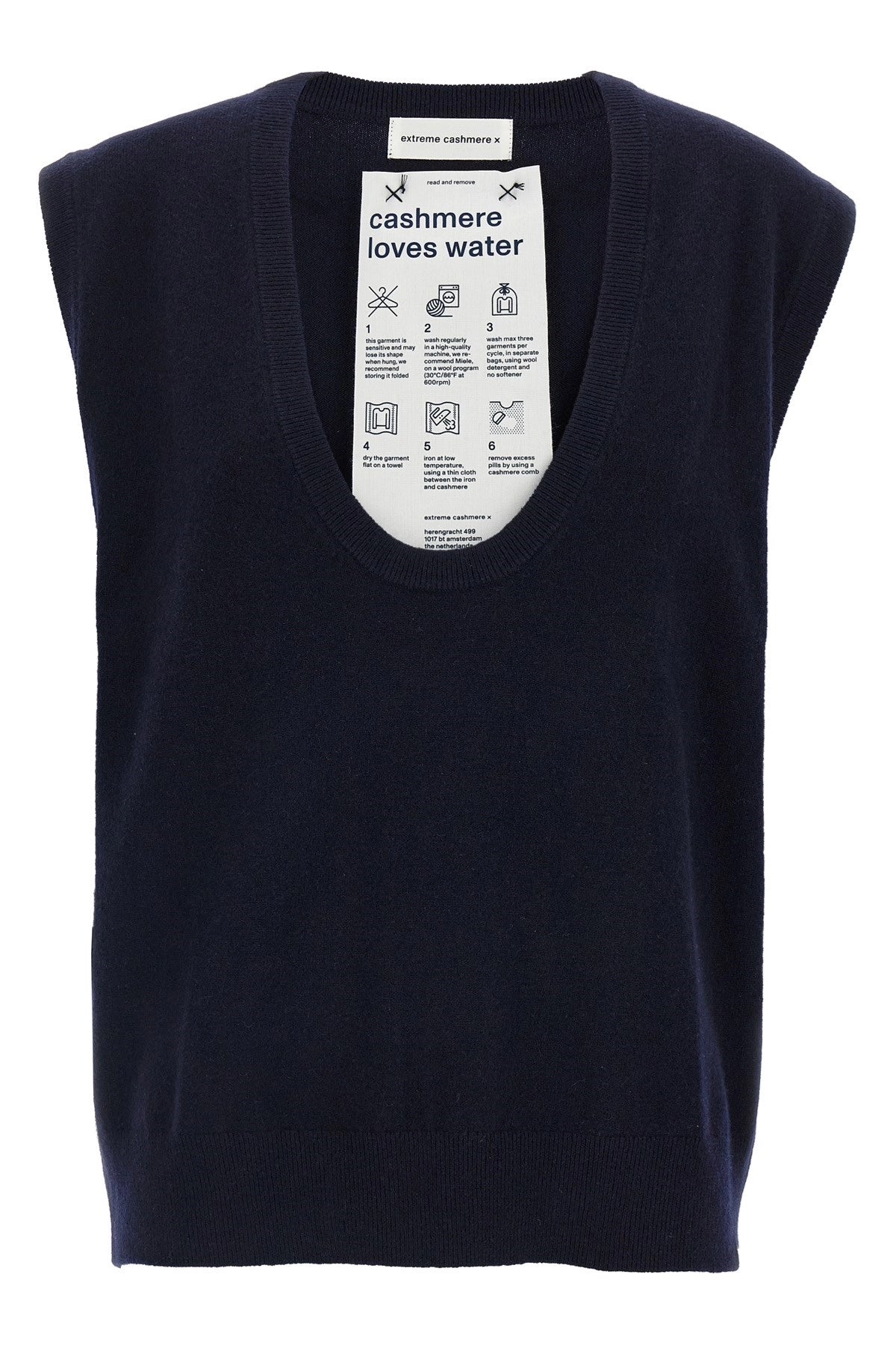 EXTREME CASHMERE GILET N.423 LORD NAVY