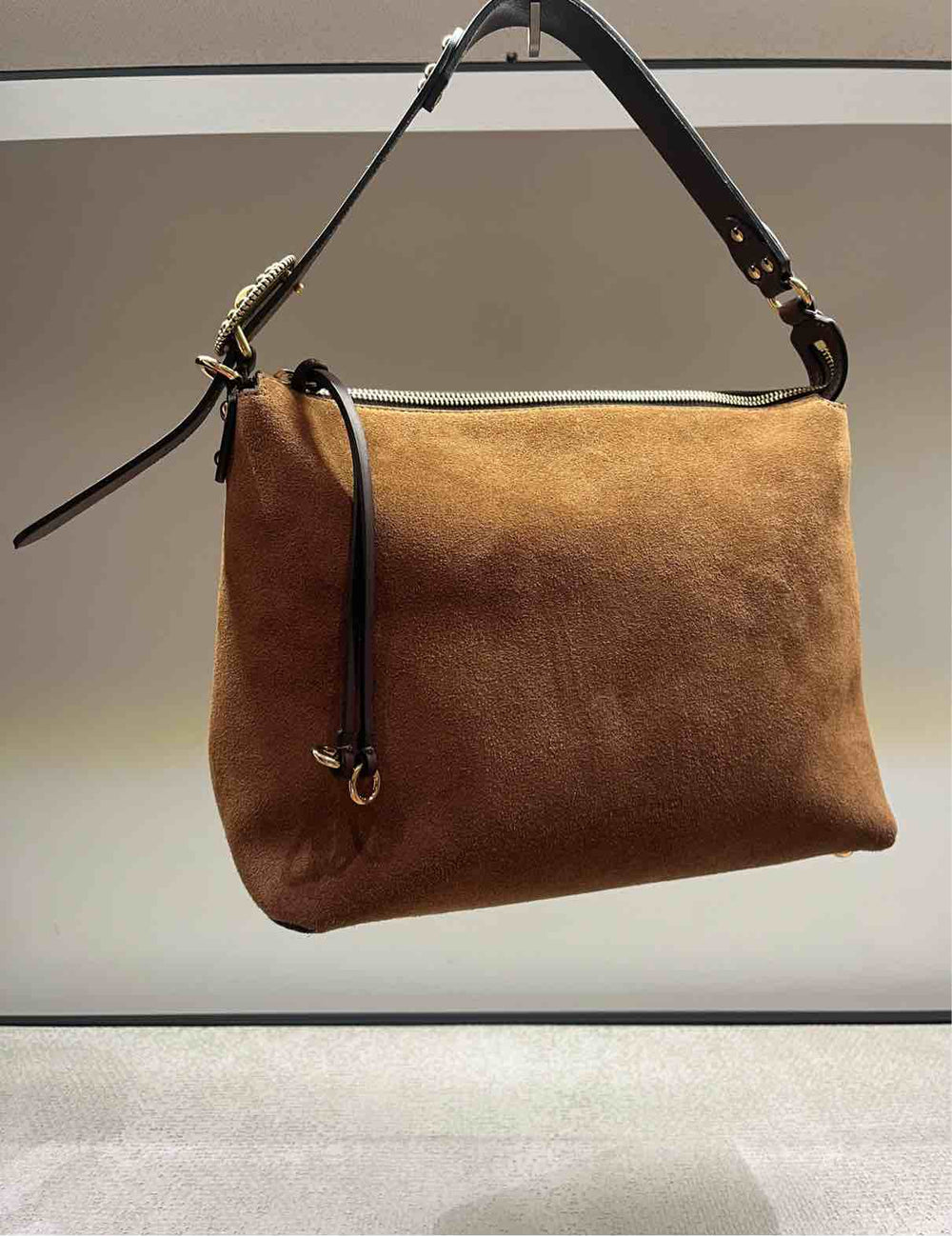 ETRO BORSA HOBO MEDIUM SUEDE BROWN