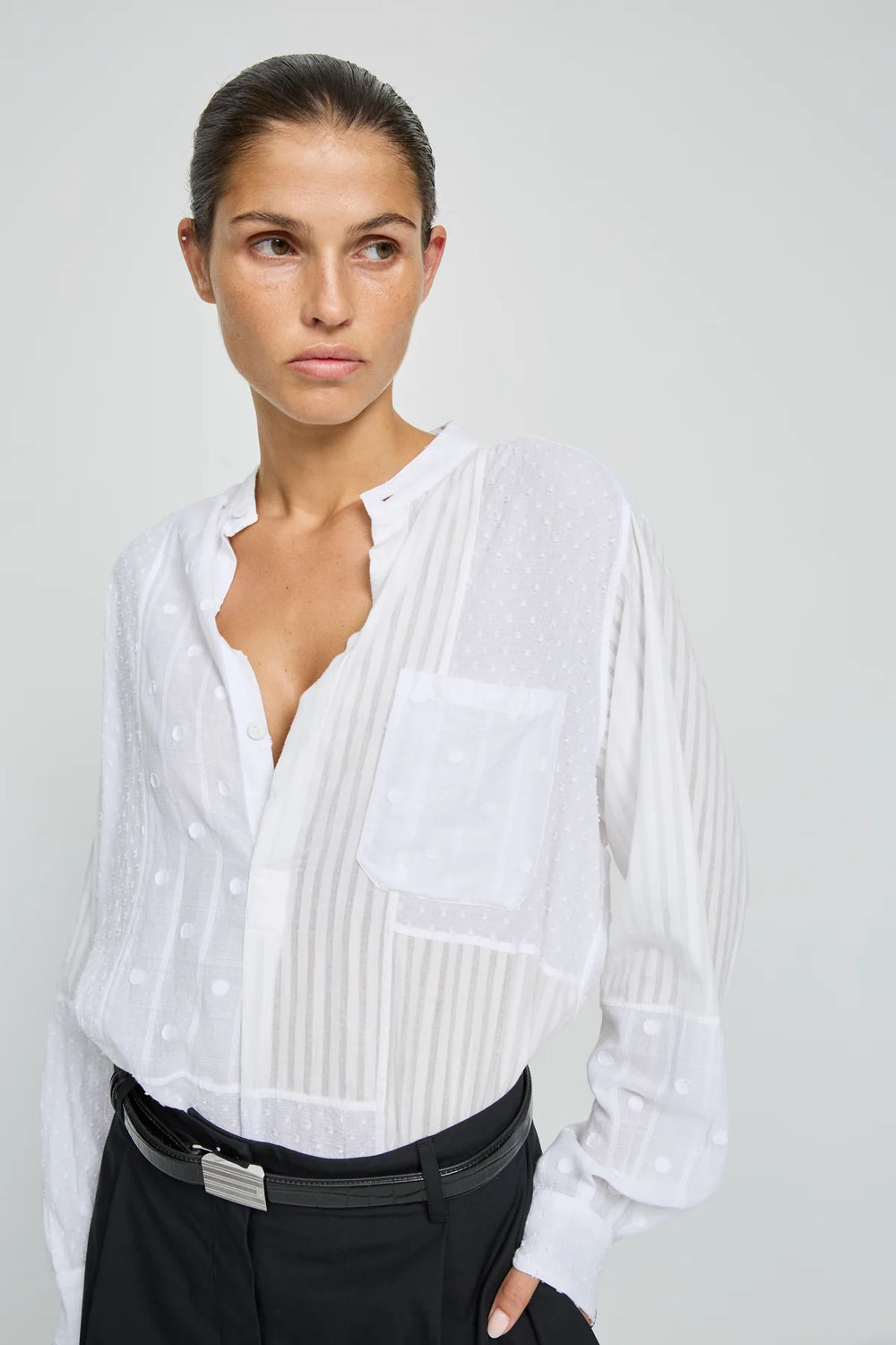 LAURENCE BRAS CAMICIA BONBON WHITE
