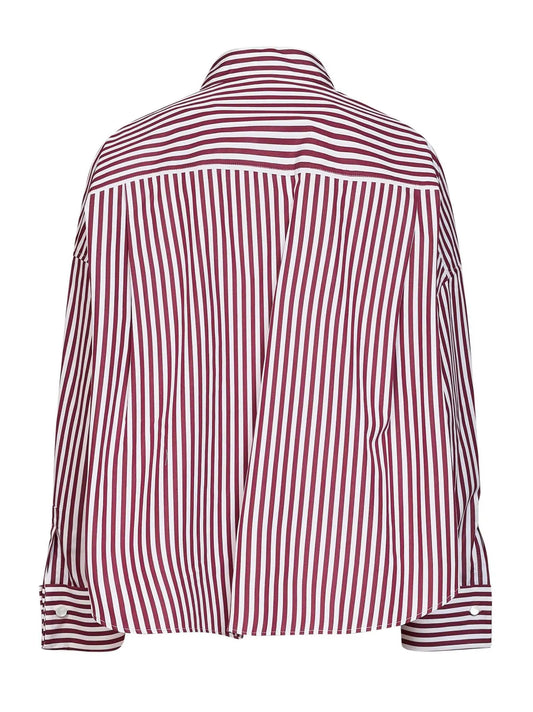 WEEKEND  MAX MARA CAMICIA OVATTA RIGA ROSSA