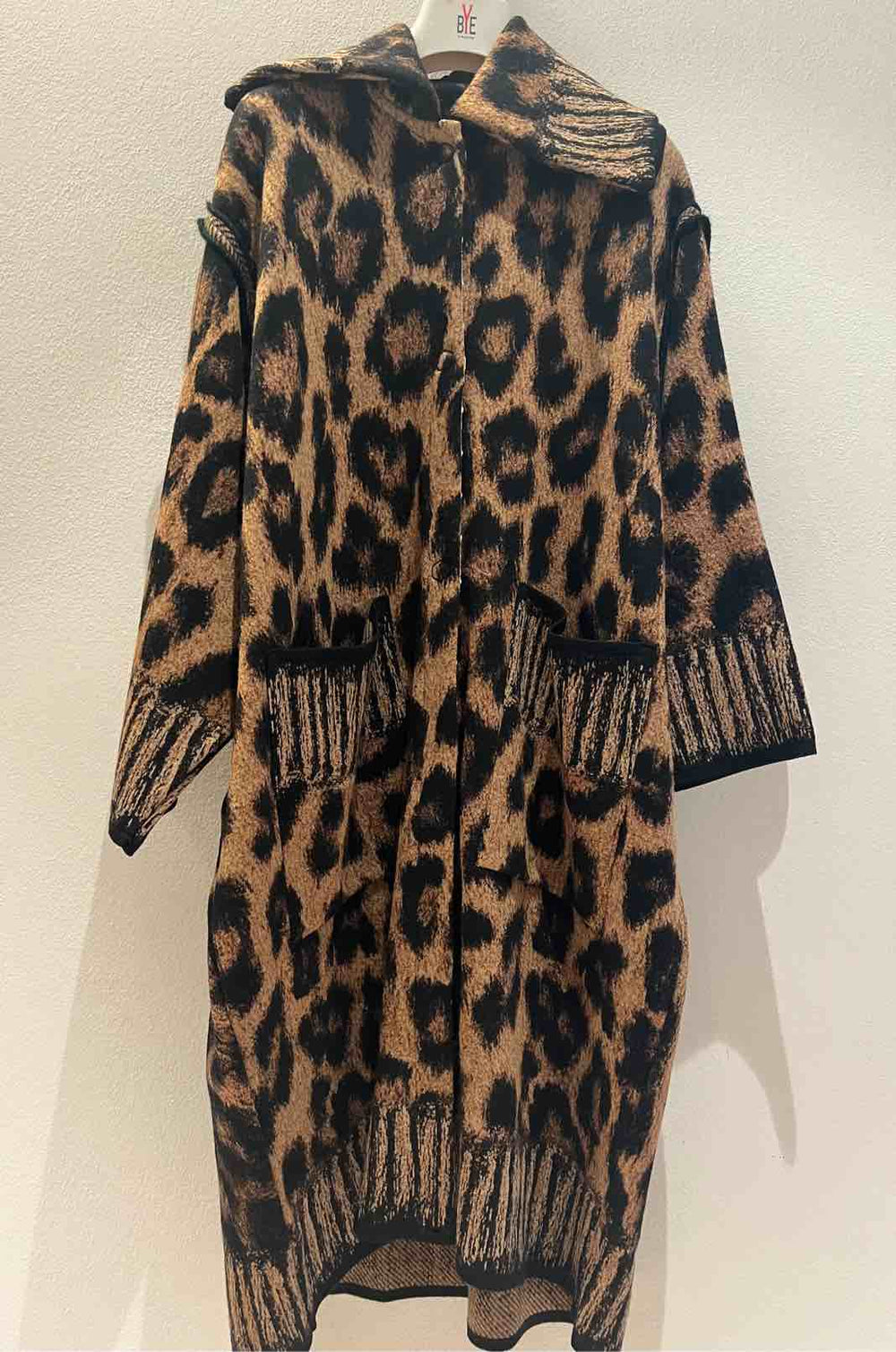 BYE CAPPOTTO ANIMALIER CARAMELLO