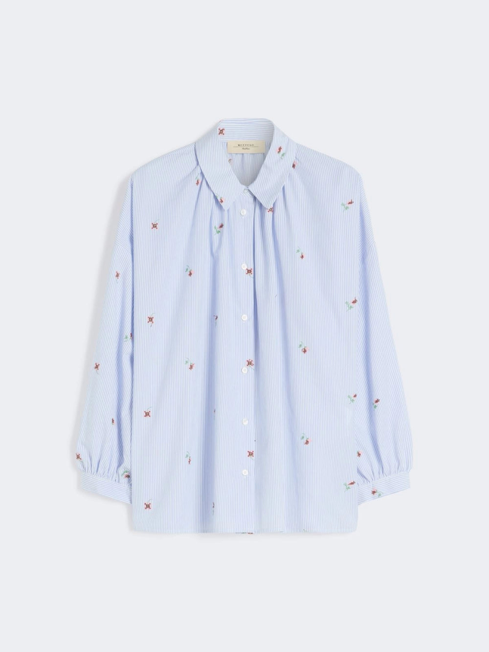 WEEKEND MAX MARA CAMICIA BUTTERFLY RICAMI ROSE