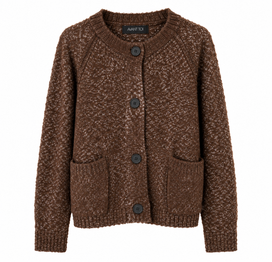 AVANT TOI CARDIGAN YAK BROWN